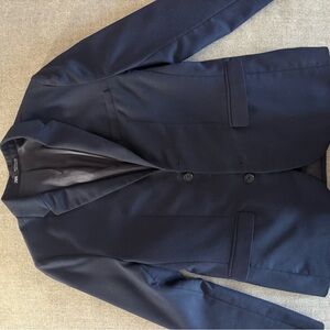 Zara Midnight Blue Textured Blazer, pants, shirt
